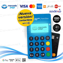 Cargar imagen en el visor de la galería, Terminal Point Blue Lector de tarjetas Mercado Pago Nueva Versión

