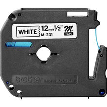 Cargar imagen en el visor de la galería, Cinta Negro sobre blanco 12 mm X 8 Mts, Térmica (M231)
